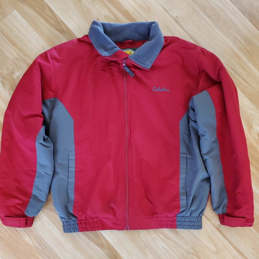 Vintage Cabelas Fishing Coat Red Medium